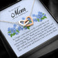 To My Dearest Mom on My Wedding Day, Interlocking Heart Necklace