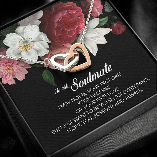 To My Soulmate, Interlocking Heart Necklace
