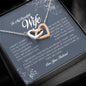 To My Beautiful Wife, Interlocking Heart Necklace