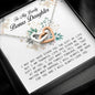 To My Lovely Bonus Daughter, Interlocking Heart Necklace