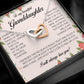 To My Beautiful Granddaughter, Interlocking Heart Necklace