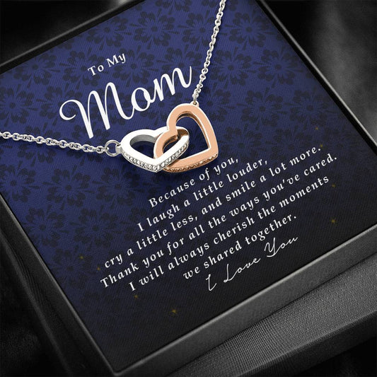 Interlocking Heart Necklace, To My Mom