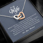 To My Wife, Interlocking Heart Necklace