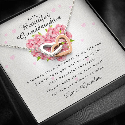 Interlocking Heart Necklace | To My Beautiful Granddaughter
