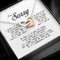 I'm Sorry Gift, Interlocking Heart Necklace