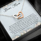 Dear Mom Gift, Interlocking Heart Necklace
