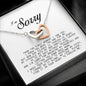 I'm Sorry Gift, Interlocking Heart Necklace
