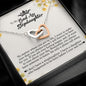 To My Badass Stepdaughter, Interlocking Heart Necklace