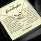 To My Granddaughter, Interlocking Heart Necklace