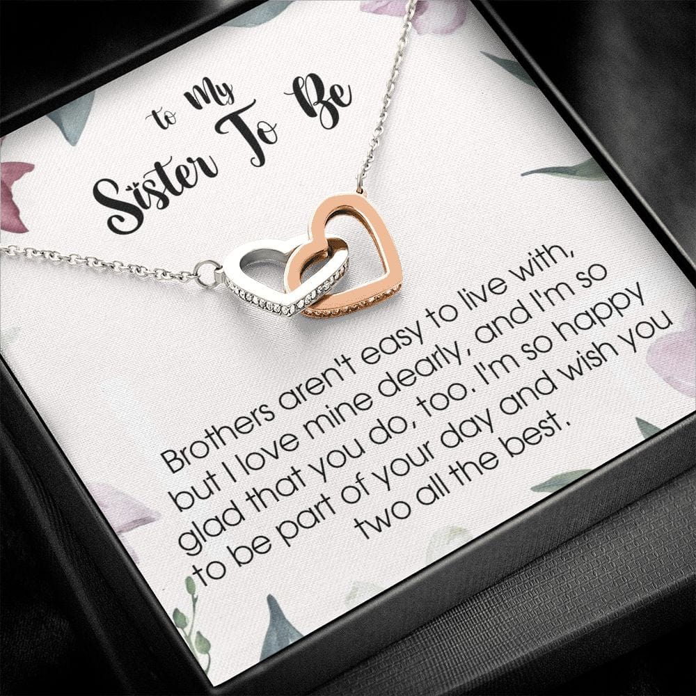 To My Sister to Be, Interlocking Heart Necklace