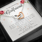 Interlocking Heart Necklace, To My Stunning Girlfriend