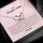 To My Beautiful Mother, Interlocking Heart Necklace