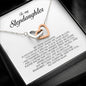 To My Stepdaughter Gift, Interlocking Heart Necklace