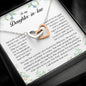 To My Daughter In Law, Interlocking Heart Necklace