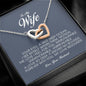 To My Wife, Interlocking Heart Necklace