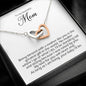 To My Beautiful Mom, Interlocking Heart Necklace