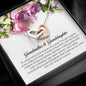 Grandmother & granddaughter v2-02 Interlocking Heart Necklace