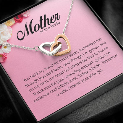 Mother of the Bride, Interlocking Heart Necklace