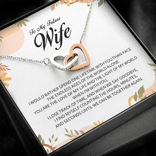 To My Future Wife, Interlocking Heart Necklace