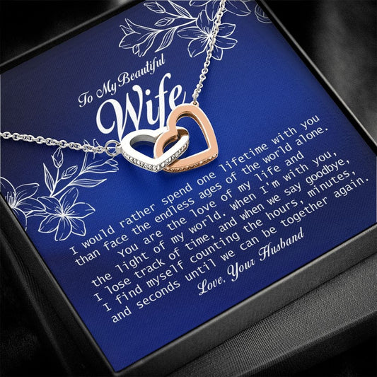 To My Beautiful Soulmate, Interlocking Heart Necklace