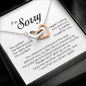 I'm Sorry Gift, Interlocking Heart Necklace