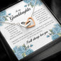 To My Granddaughter, Interlocking Heart Necklace