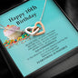 Happy 16th Birthday, Interlocking Heart Necklace