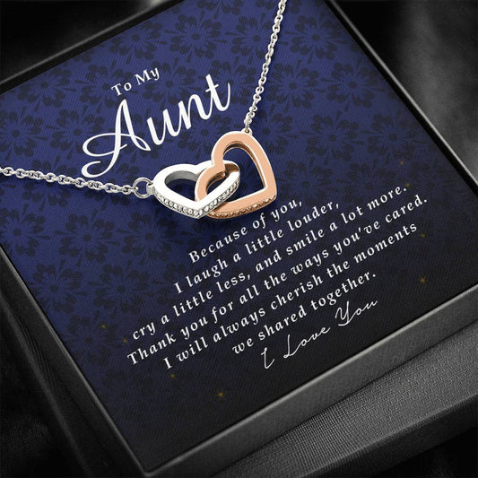 Interlocking Heart Necklace, To My Aunt