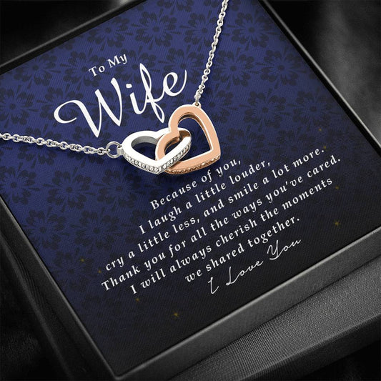 Interlocking Heart Necklace, To My Wife