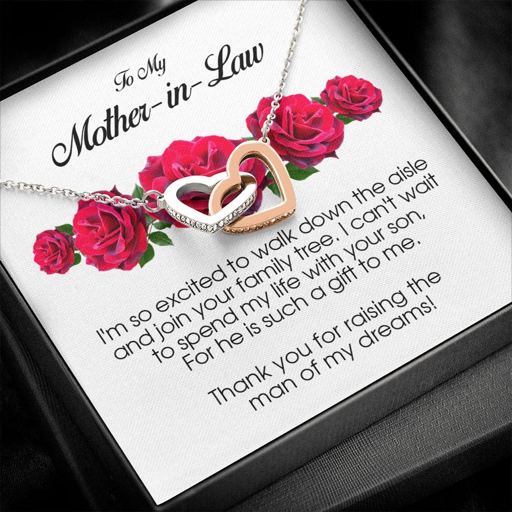 To My Mother In Law, Interlocking Heart Necklace