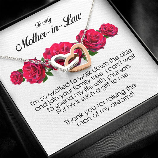 To My Mother In Law, Interlocking Heart Necklace