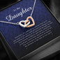 Interlocking Heart Necklace, Gift for Daughter from Mom / Dad