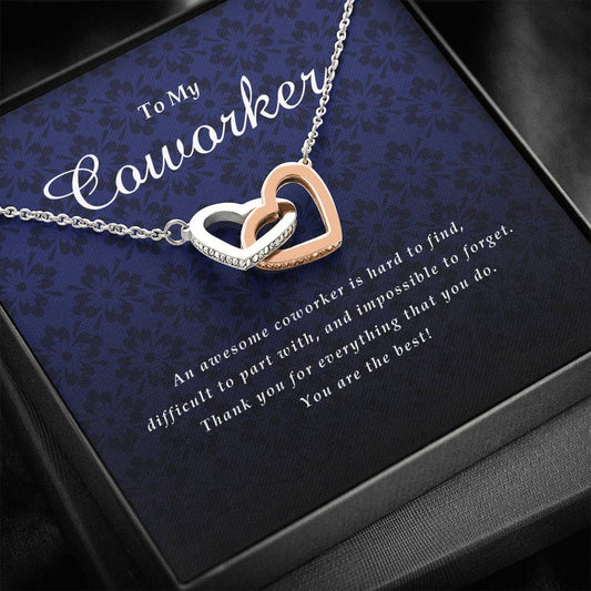 Interlocking Heart Necklace, Coworker Gift
