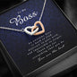 Interlocking Heart Necklace, Thank You Gift for Boss