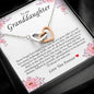 To My Granddaughter, Interlocking Heart Necklace