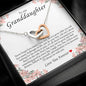 To My Granddaughter, Interlocking Heart Necklace