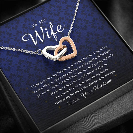 Interlocking Heart Necklace, To My Wife