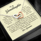 To My Granddaughter, Interlocking Heart Necklace, Gift from Grandma