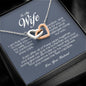 To My Wife, Interlocking Heart Necklace