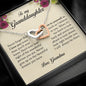 To My Granddaughter, Interlocking Heart Necklace