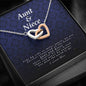 Interlocking Heart Necklace, Aunt and Niece Gift