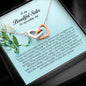 To My Beautiful Mom on My Wedding, Interlocking Heart Necklace
