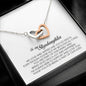 To My Stepdaughter Gift, Interlocking Heart Necklace