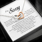 I'm Sorry Gift, Interlocking Heart Necklace
