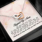 Stepped Up Mom Gift, Interlocking Heart Necklace