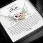 To My Beautiful Mom on My Wedding Day, Interlocking Heart Necklace