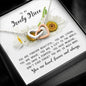To My Lovely Niece, Interlocking Heart Necklace