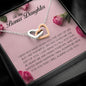 To My Bonus Daughter, Interlocking Heart Necklace