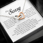 I'm Sorry Gift, Interlocking Heart Necklace