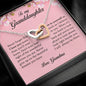 To My Granddaughter, Interlocking Heart Necklace